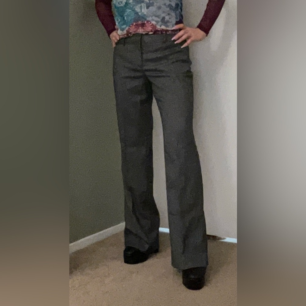 Grayish, finely checkered Express dressy pants size 4